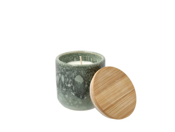 BITZ Villa Collection Iris Coconut Mango Fragrance Candle Dia 7 X 7.3 Cm Green