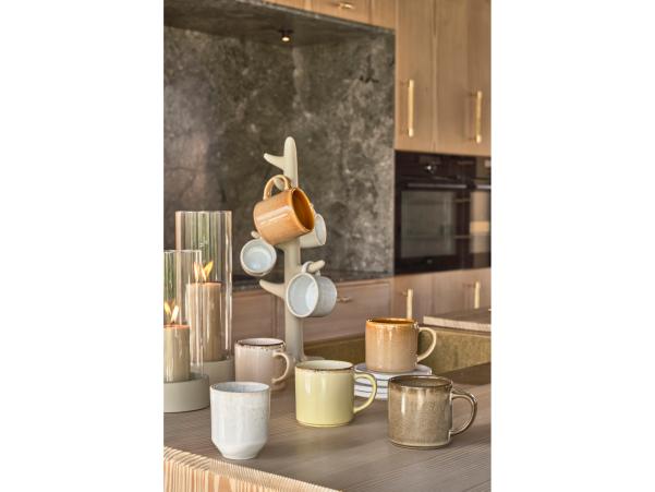 BITZ Villa Collection Iris Mug W. Handle Dia 8.5 X 8.5 Cm 0.3 Liter Yellow