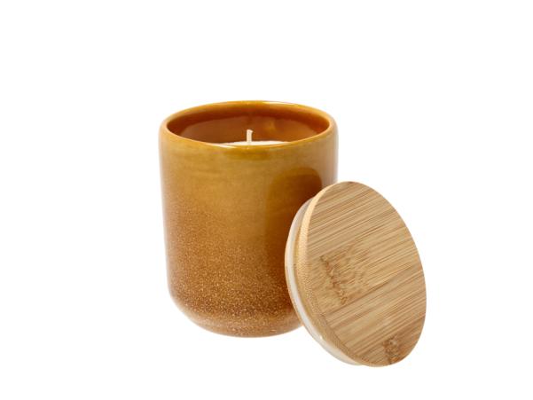 BITZ Villa Collection Iris Spicy Sandalwood Fragrance Candle Dia 8 X 9.5 Cm Amber