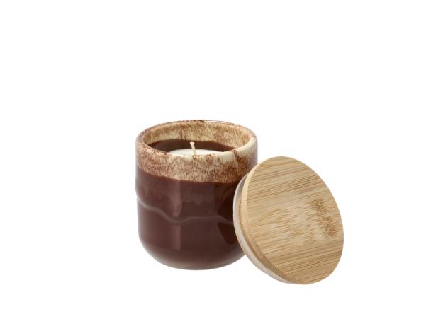 BITZ Villa Collection Iris Woody Eucalyptus Fragrance Candle Dia 7 X 7.3 Cm Brown/Cream