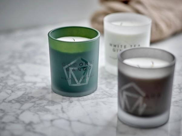 BITZ Villa Collection Krok Fragrance Candle Dia 9 X 11 Cm White
