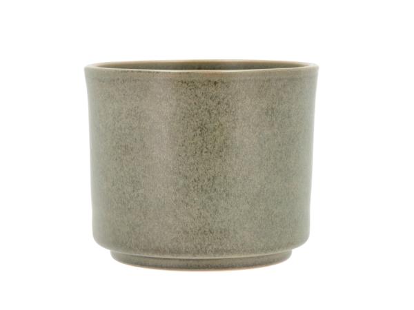 BITZ Villa Collection Leer Flowerpot Dia 17 x 15 cm Green