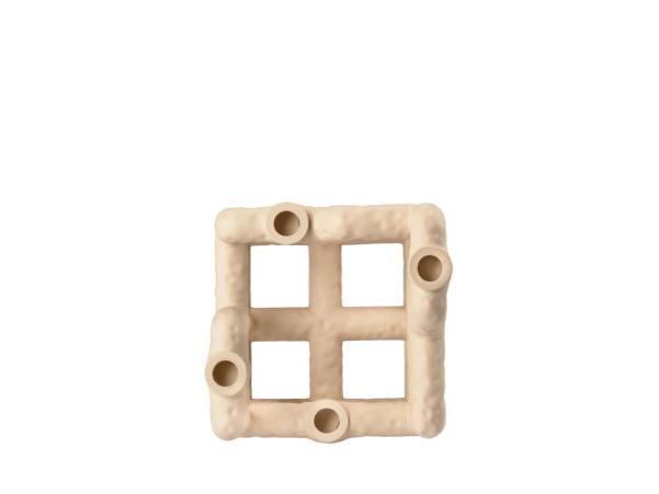 BITZ Villa Collection Lyng Candlestick 21 X 21 X 23 Cm Sand