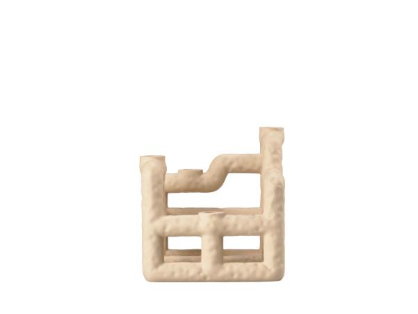 BITZ Villa Collection Lyng Candlestick 21 X 21 X 23 Cm Sand