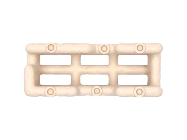 BITZ Villa Collection Lyng Candlestick 28 X 10 X 13.5 Cm Sand