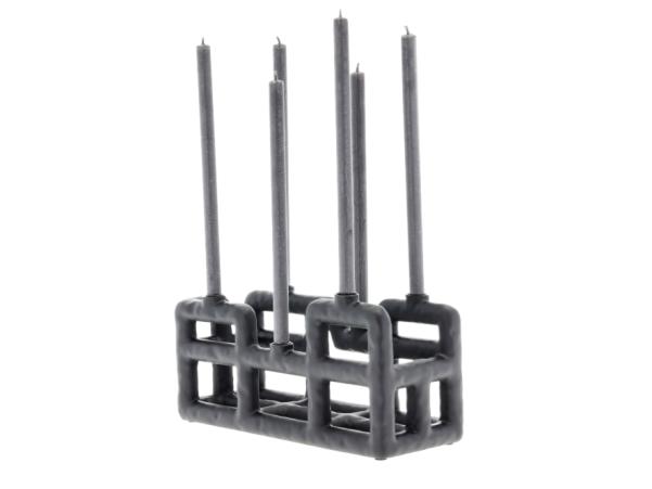 BITZ Villa Collection Lyst Candlestick 28 X 10 X 13.5 Cm Black