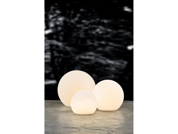 BITZ Villa Collection Maane LED Lamp W. Solar Dia 30 X 28 Cm White
