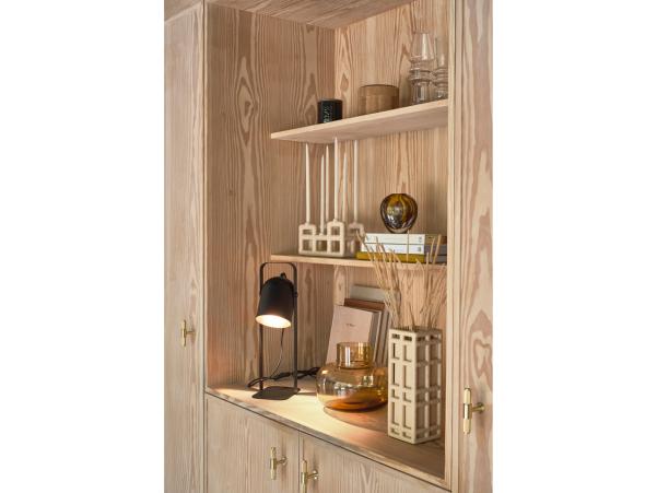 BITZ Villa Collection Nesvik Table Lamp 18 X 12.7 X 45 Cm Black