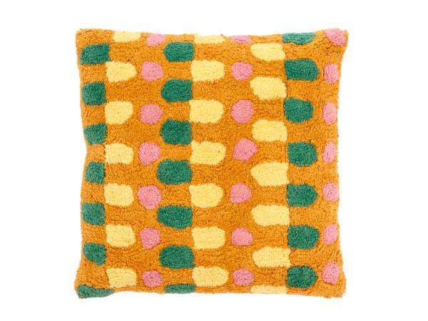 BITZ Villa Collection Retro Cushion 45 x 45 cm Rose/Green/Amber/Yellow