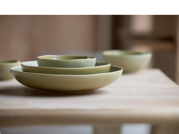 BITZ Villa Collection Shoku Bowl Dia 15 X 6.5 Cm Pure Green
