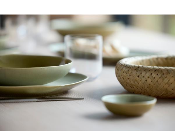 BITZ Villa Collection Shoku Bowl Dia 23 X 6 Cm Pure Green