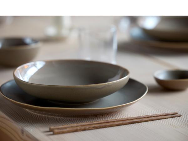 BITZ Villa Collection Shoku Bowl Dia 23 X 6 Cm Warm Brown