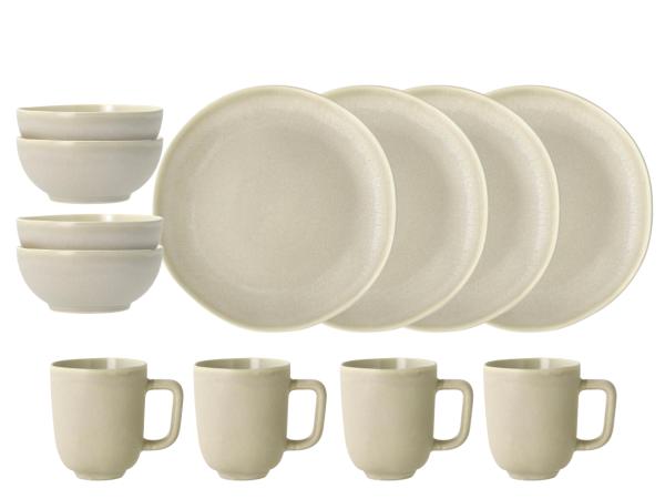 BITZ Villa Collection Shoku Brunch Set 12 Parts Soft Beige