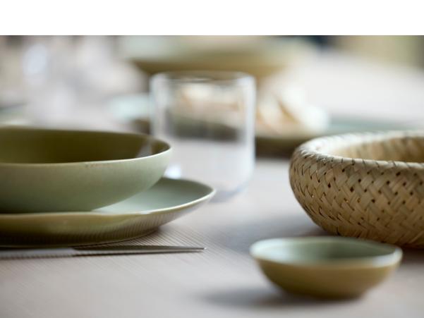 BITZ Villa Collection Shoku Dinner Plate Dia 27 Cm Pure Green