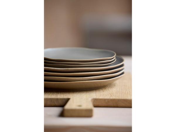BITZ Villa Collection Shoku Lunch Plate Dia 20 Cm Warm Brown