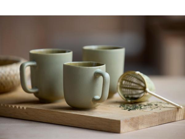 BITZ Villa Collection Shoku Mug Dia 8.5 X 9.8 Cm 33 Cl Pure Green