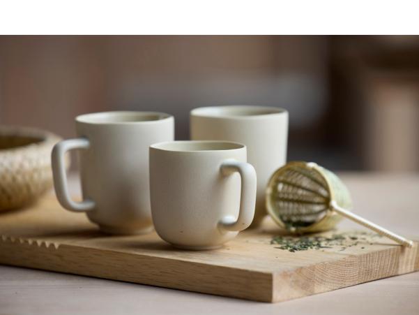BITZ Villa Collection Shoku Mug W/o Handle Dia 8 5 X 9 8 Cm 33 Cl Soft Beige