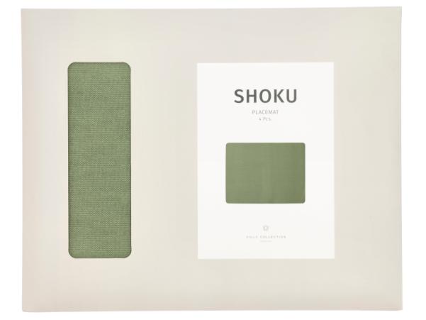 BITZ Villa Collection Shoku Placemat 46 X 35 Cm 4 Pcs Pure Green