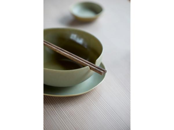 BITZ Villa Collection Shoku Ramen Bowl Dia 18.5 X 7.5 Cm Pure Green