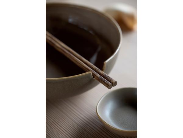 BITZ Villa Collection Shoku Ramen Bowl Dia 18.5 X 7.5 Cm Warm Brown