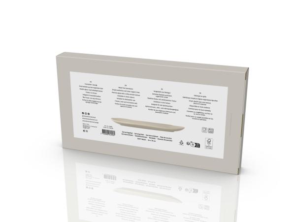 BITZ Villa Collection Shoku Serving Dish 34 X 18 X 2.5 Cm Soft Beige