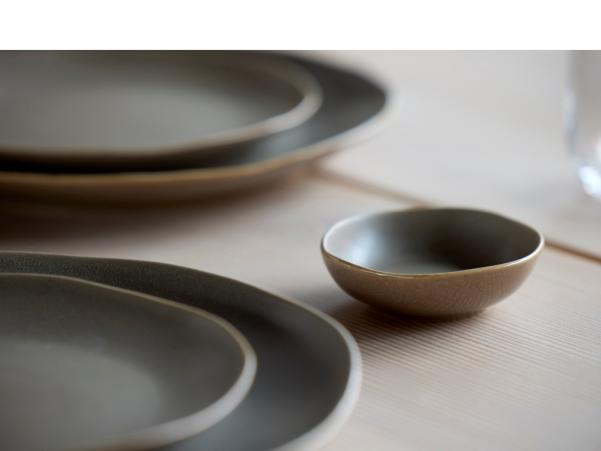 BITZ Villa Collection Shoku Soy Sauce Bowl Dia 9 X 2.7 Cm Warm Brown