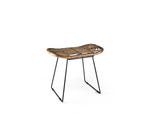 BITZ Villa Collection Sokna Stool 53 X 33 X 47 Cm Nature