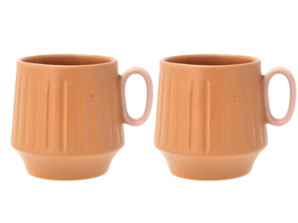BITZ Villa Collection Styles Mug w. handle Dia 11.5 x 9.5 cm 0.3 liter 2 pcs Amber/Rose