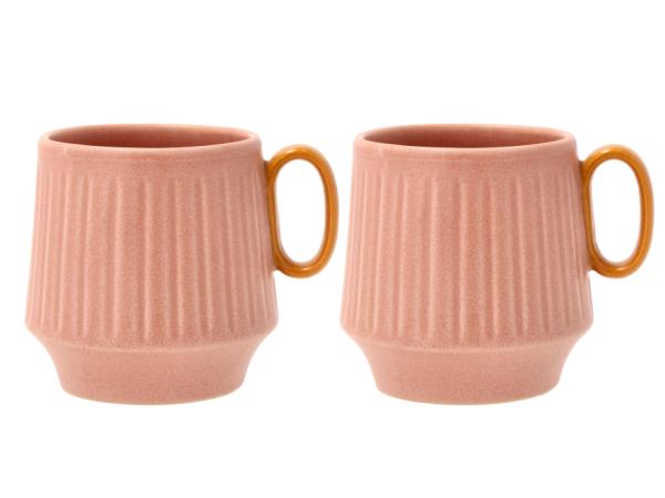 BITZ Villa Collection Styles Mug w. handle Dia 11.5 x 9.5 cm 0.3 liter 2 pcs Rose/Amber