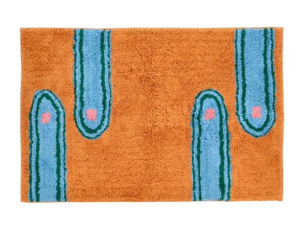 BITZ Villa Collection Styles Rug 60 x 90 cm Amber/Blue/Green/Rose