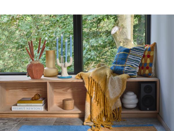 BITZ Villa Collection Styles Rug 70 X 140 Cm Blue/Amber