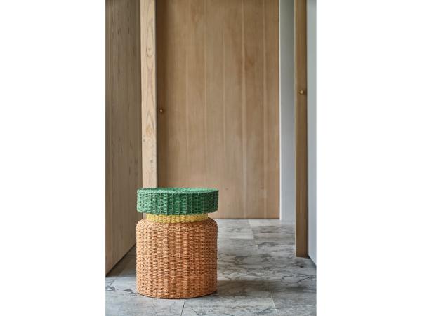 BITZ Villa Collection Styles Side Table Dia 40 X 50 Cm Amber/Green