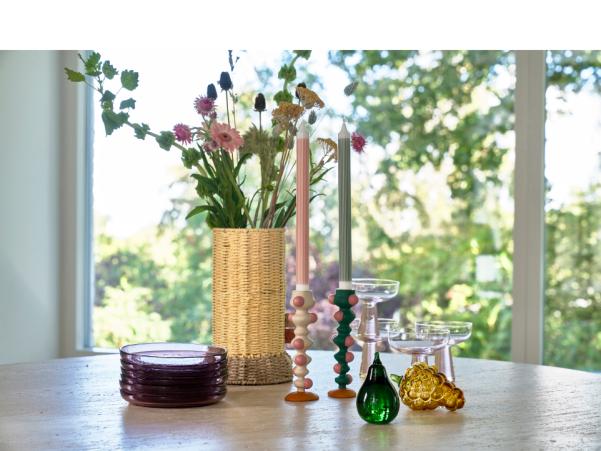 BITZ Villa Collection Styles Vase Dia 17 X 14 X 28 Cm Light Yellow
