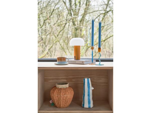 BITZ Villa Collection Styles Vase Dia 21 X 21 Cm Amber