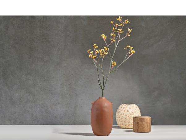 BITZ Villa Collection Tana Decoration Vase Dia 18.5 X 20 Cm Cream/Nougat