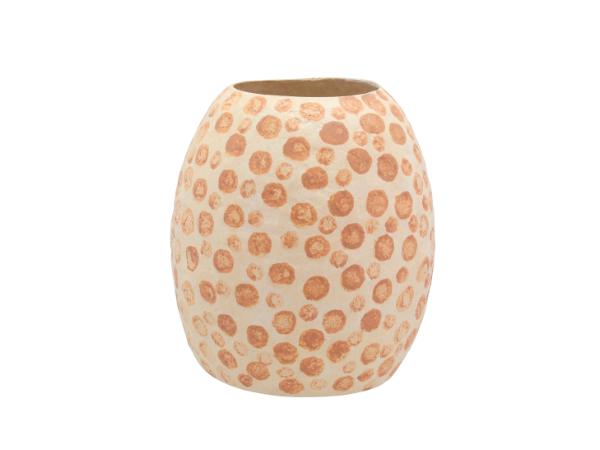 BITZ Villa Collection Tana Decoration Vase Dia 23.5 X 28.5 Cm Cream/Nougat