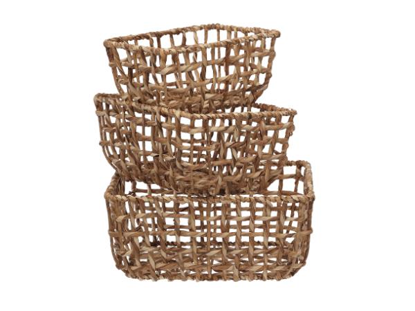 BITZ Villa Collection Tavaha Basket set Set of 3 Nature
