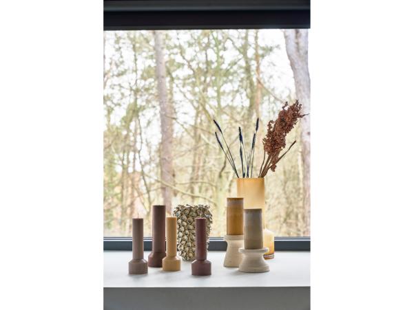 BITZ Villa Collection Trae Pillar Candle Dia 6 X 14 Cm White