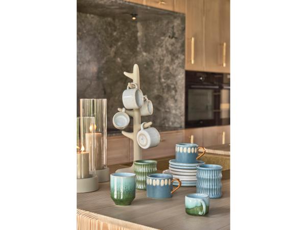 BITZ Villa Collection Trae Pillar Candle Dia 7.8 X 15 Cm Camel
