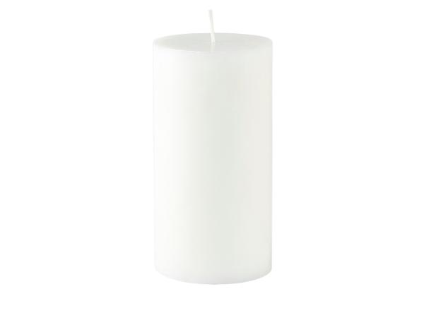 BITZ Villa Collection Trae Pillar candle Dia 7.8 x 15 cm White