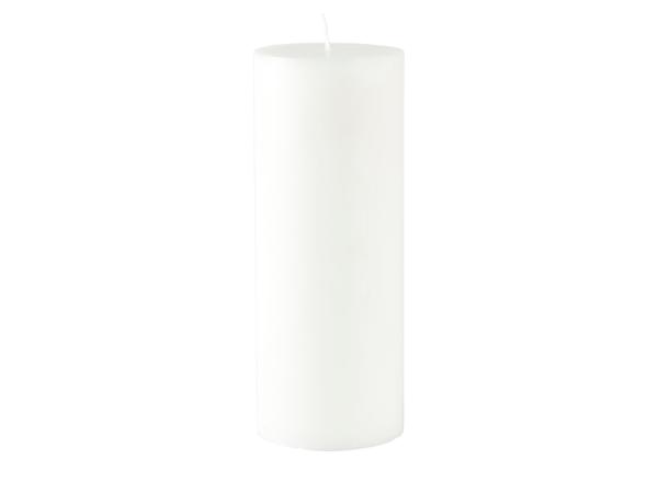 BITZ Villa Collection Trae Pillar candle Dia 7.8 x 19 cm White