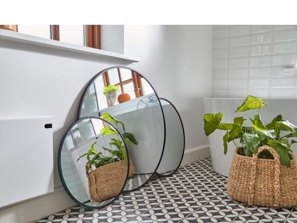 BITZ Villa Collection Vardo Mirror Dia. 100 Cm Black