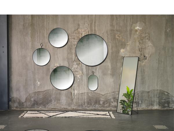 BITZ Villa Collection Vardo Mirror Dia. 100 Cm Black