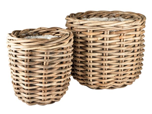 BITZ Villa Collection Vida Plant Basket 2 Pcs. Nature