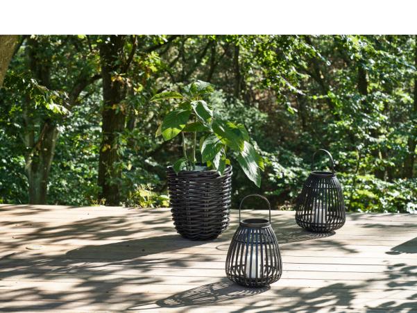 BITZ Villa Collection Vilda Plant Basket 2 Pcs. Black