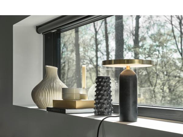 BITZ Villa Collection Vilja Table Lamp Dia 22.5 X 25 Cm Black