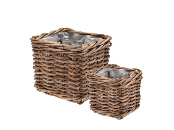 BITZ Villa Collection Ylm Plant Basket 2 Pcs. Nature