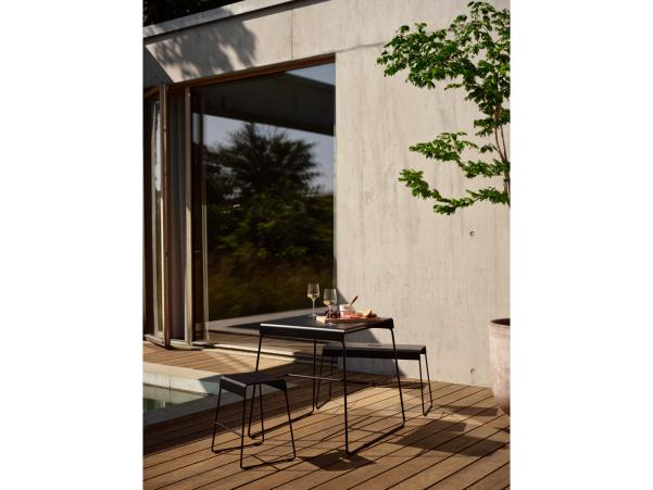 BITZ Zone A-Bench Outdoor Bench With Shelf 78.5 X 34 X 45 Cm Black