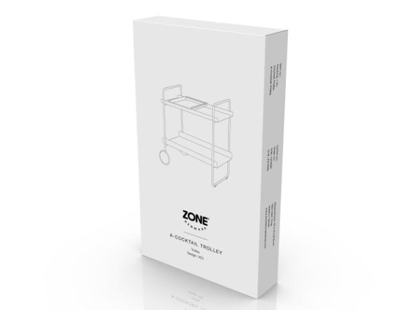 BITZ Zone A-Cocktail Trolley Cocktail Trolley 60 6 X 40 5 X 66 4 Cm Black