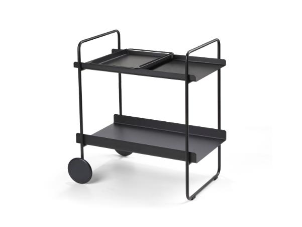 BITZ Zone A-Cocktail Trolley Cocktail Trolley 60 6 X 40 5 X 66 4 Cm Black